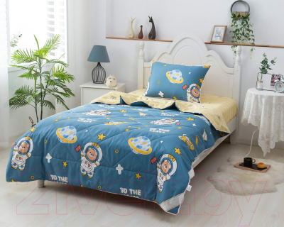 Комплект постельного белья с одеялом Sofi de Marko Space / Дет-Ком-77 (синий)