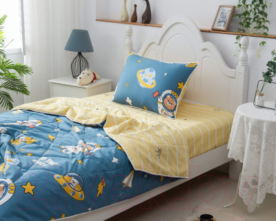 Комплект постельного белья с одеялом Sofi de Marko Space / Дет-Ком-77 (синий)