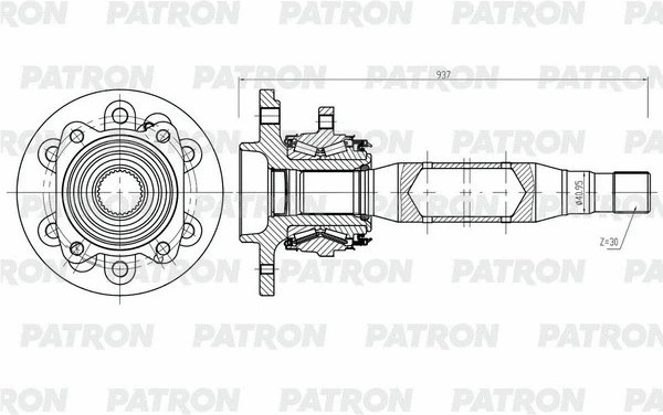 Приводной вал Patron PDS0566