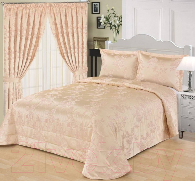 Набор текстиля для спальни Sofi de Marko Кастория 240х260 / Пок-Ка1-р-240х260 (розовый)