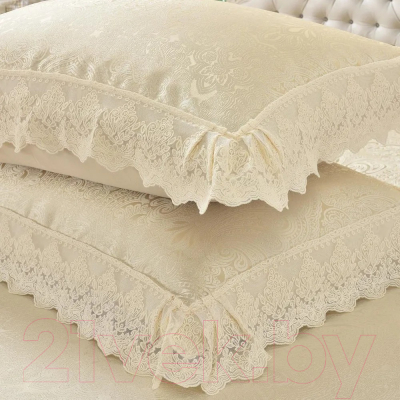 Набор текстиля для спальни Sofi de Marko Франческа 240х260 / Пок-Фм55-240х260 (молочный)