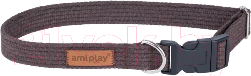 Ошейник Ami Play Cotton (S, коричневый)