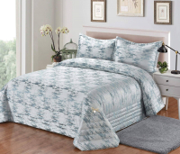 Набор текстиля для спальни Sofi de Marko Артемида 240х260 / Пок-Аг-01-240х260 (голубой) - 