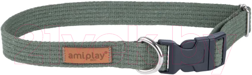 Ошейник Ami Play Cotton (XL, хаки)