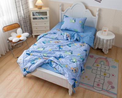 Комплект постельного белья с одеялом Sofi de Marko Crocodile / Дет-Ком-56 (синий)