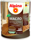Масло для древесины Alpina Для террас, лестниц и мебели шелковисто-глянцевое (750мл, бразильский палисандр) - 
