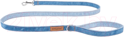 Поводок Ami Play Denim S (140x1, голубой)