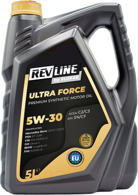 Моторное масло Revline Ultra Force C2/C3 5W30 / RUFC2C35305 (5л)