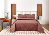 Набор текстиля для спальни Sofi de Marko Бенита 240x260 / Пок-Бн-240x260мр (марсала) - 