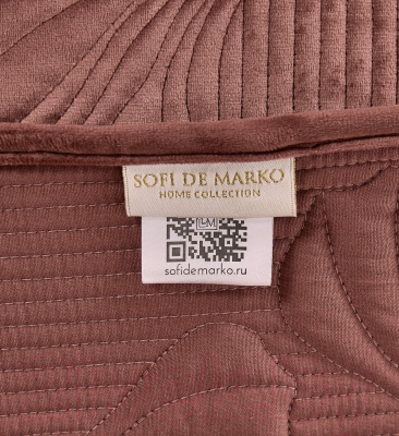 Набор текстиля для спальни Sofi de Marko Бенита 240x260 / Пок-Бн-240x260мр (марсала)