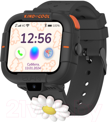 Умные часы детские Elari KidPhone / KP-MB-BLK (черный)