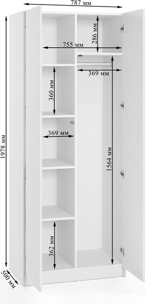 Шкаф Soma Lord Lite 80x200 (белый)