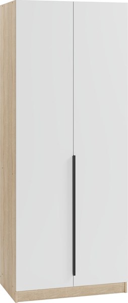 Шкаф Soma Lord Black 80x200 (дуб сонома/белый)