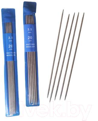 Набор спиц для вязания ХоббиБум d 2.5-3.0-3.5мм (чулочные)