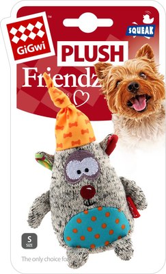 Игрушка для собак Gigwi Plush Friendz Медведь с пищалкой 75401