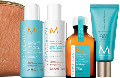 Набор косметики для тела и волос Moroccanoil Объем шампунь+кондиционер+масло для волос+крем для рук (70мл+70мл+25мл+40мл)