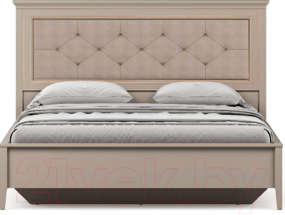 Каркас кровати Black Red White Classic LOZ160x200 с мягким элементом (глиняный серый)