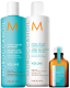 Набор косметики для тела и волос Moroccanoil Весенний Volume шампунь+кондицион.+масло д/волос+лосьон д/тела (250мл+250мл+25мл+10мл) - 