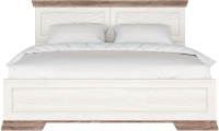 Двуспальная кровать Black Red White Marselle LOZ160x200 с подъемным механизмом (ясень снежный/дуб сонома темный) - 