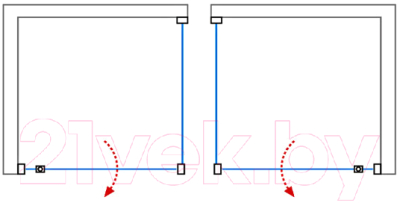 Душевой уголок Roth Proxima Line 100x100 / 525-100x100-02 (хром/прозрачный)