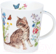 Кружка Dunoon Полосатый кот и цветы Ломонд DNN78586869 (320мл) - 