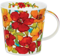 Кружка Dunoon Цветочный душ Кернгорм DNN78596301 (480мл,красные цветы) - 