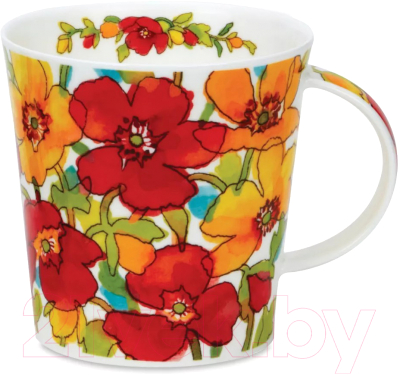 Кружка Dunoon Цветочный душ Кернгорм DNN78596301 (480мл,красные цветы)