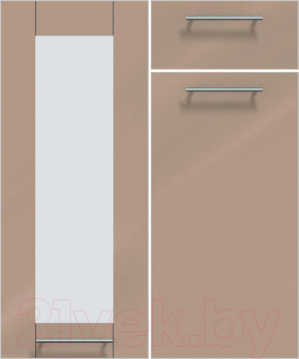 Готовая кухня Интерлиния Мила Пластик 1.68x3.2 левая (белый/дуб эпоксид/белый гранит)
