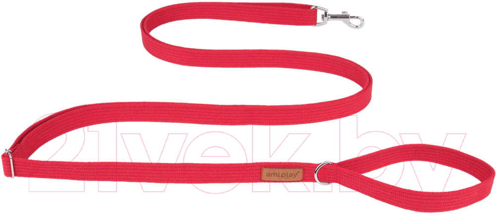 Поводок Ami Play Easy Fix Cotton регулируемый L (160-300x2.5, красный)