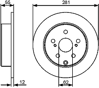 Тормозной диск Bosch 0986479419 - 