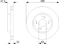Тормозной диск Bosch 0986479364 - 