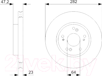 

Тормозной диск Bosch, 0986479364