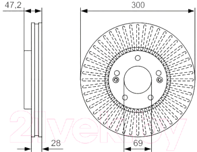 Тормозной диск Bosch 0986479S14