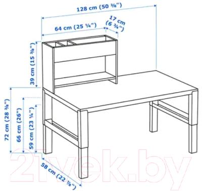 Компьютерный стол Ikea Поль 292.512.67