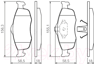 

Тормозные колодки Bosch, 0986460969