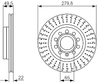 Тормозной диск Bosch 0986479940 - 