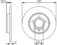 Тормозной диск Bosch 0986479R91 - 