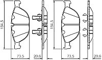 Тормозные колодки Bosch 0986494349 - 