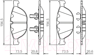 

Тормозные колодки Bosch, 0986494349