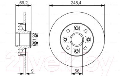 Тормозной диск Bosch 0986479S43