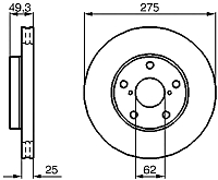 Тормозной диск Bosch 0986479111 - 