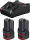 Набор аккумуляторов для электроинструмента Bosch GBA 12V с зарядным GAL 12V-40 (1.600.A01.9R8) - 