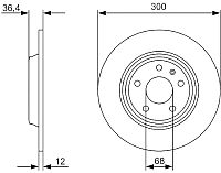 Тормозной диск Bosch 0986479382 - 