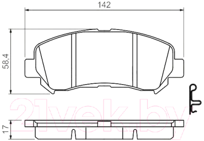 

Тормозные колодки Bosch, 0986494501