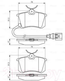 

Тормозные колодки Bosch, 0986495239