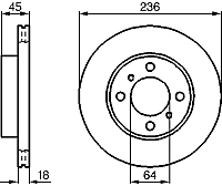 Тормозной диск Bosch 0986478572 - 