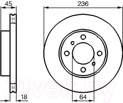 

Тормозной диск Bosch, 0986478572