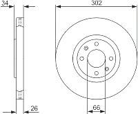 Тормозной диск Bosch 0986479288 - 