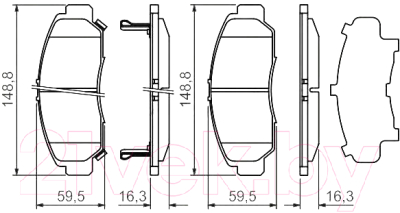 

Тормозные колодки Bosch, 0986424722