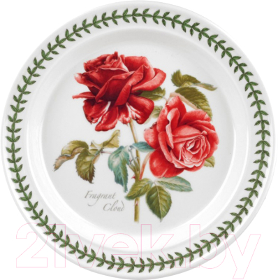 Тарелка столовая обеденная Portmeirion Ботанический сад Розы Ароматное облако / PRT-BR05052-1 (красная роза)